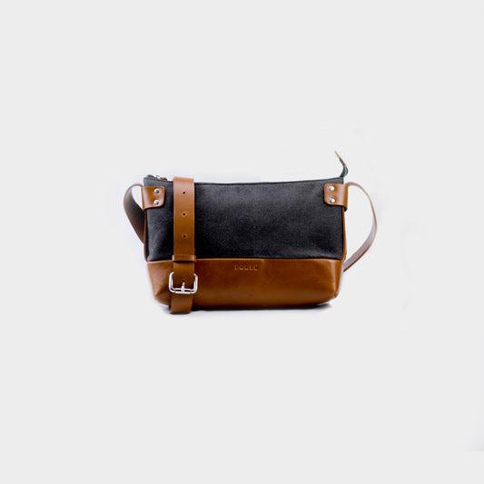 Forth Goods Woman's Weekend Leather Sling Bag - Brown