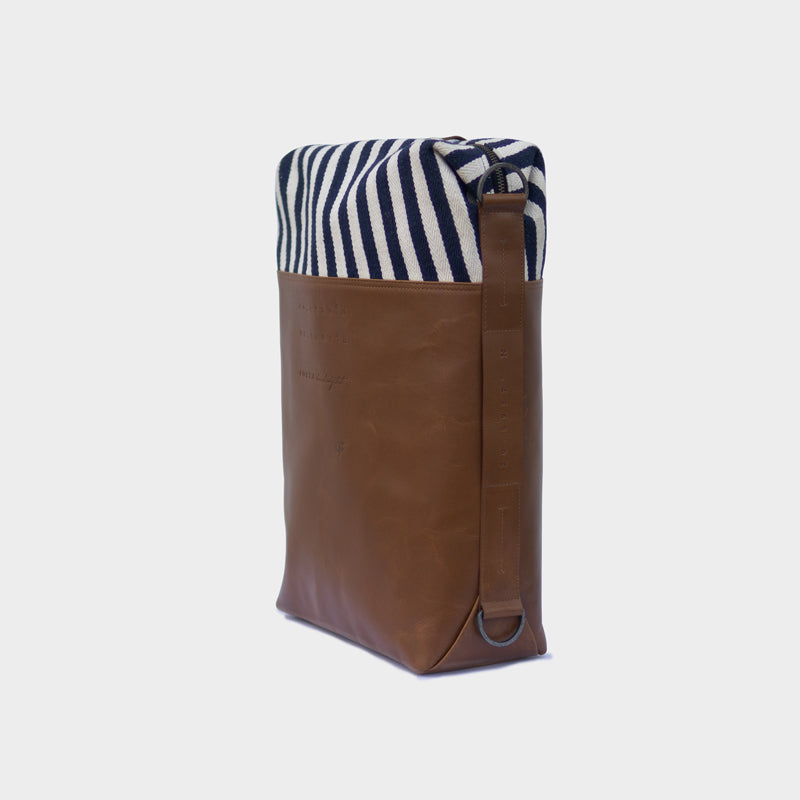 Striped laptop bag