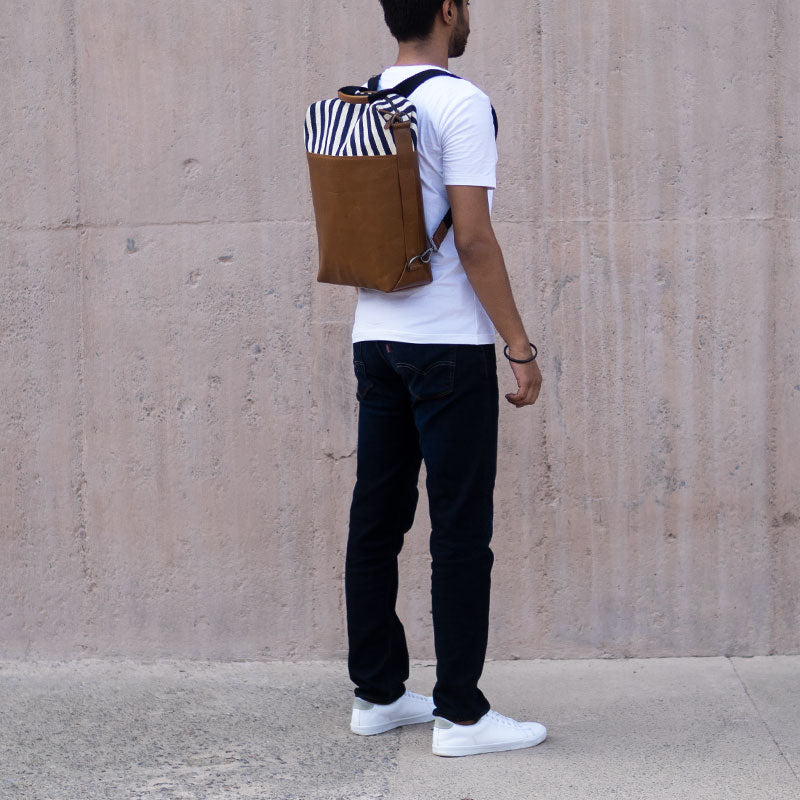 Leather backpack