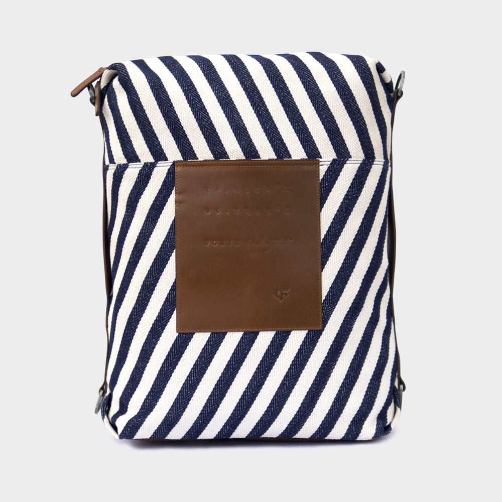 Striped laptop bag