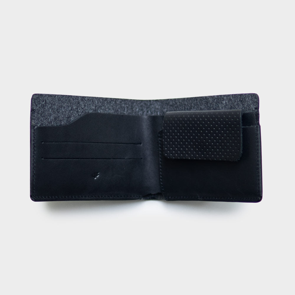 Black leather wallet