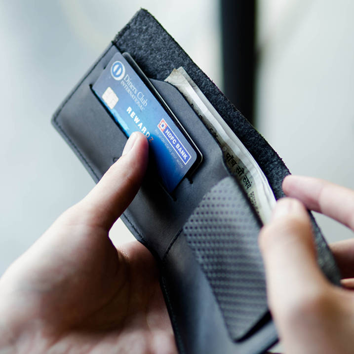 Forth Goods Card Holder Wallet for Men in Black