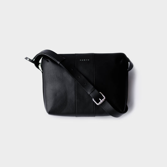 Forth Goods Woman's Everyday Leather Sling Bag - Black