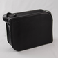 black minimal leather sling bag for girls