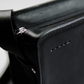 black minimal leather sling bag for girls
