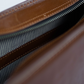Handmade brown leather sling bag
