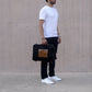 Black canvas laptop bag