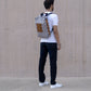 Striped laptop bag