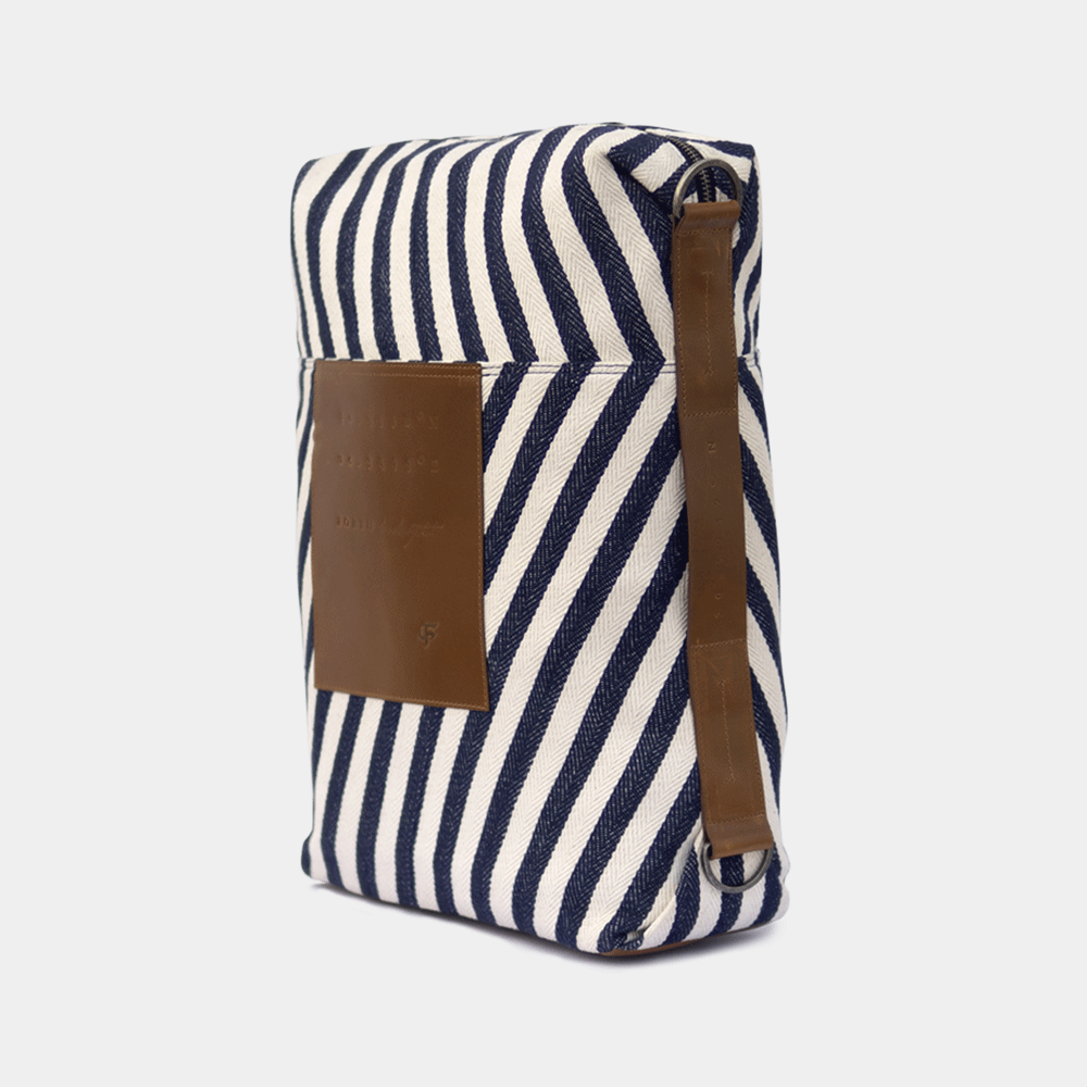 Striped laptop bag